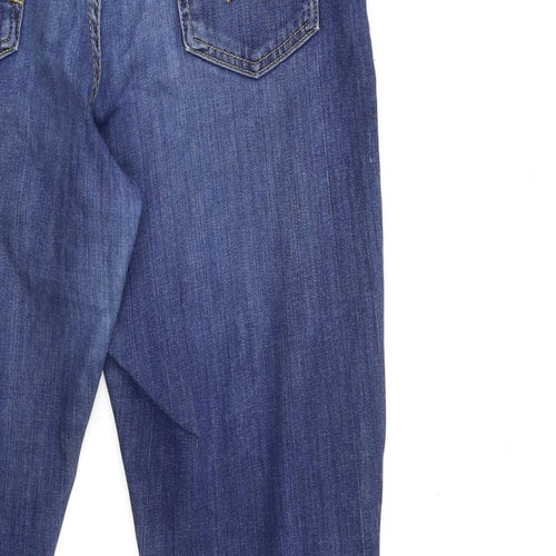 Marks and Spencer Womens Blue  Denim Straight Jeans Size 10 L26 in