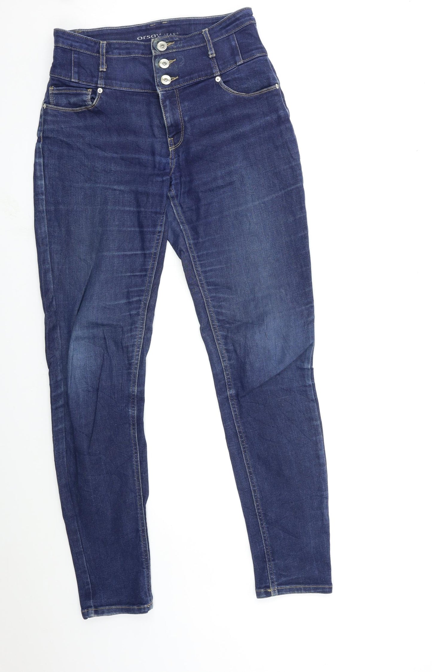 ORSAY Womens Blue  Denim Skinny Jeans Size 12 L32 in