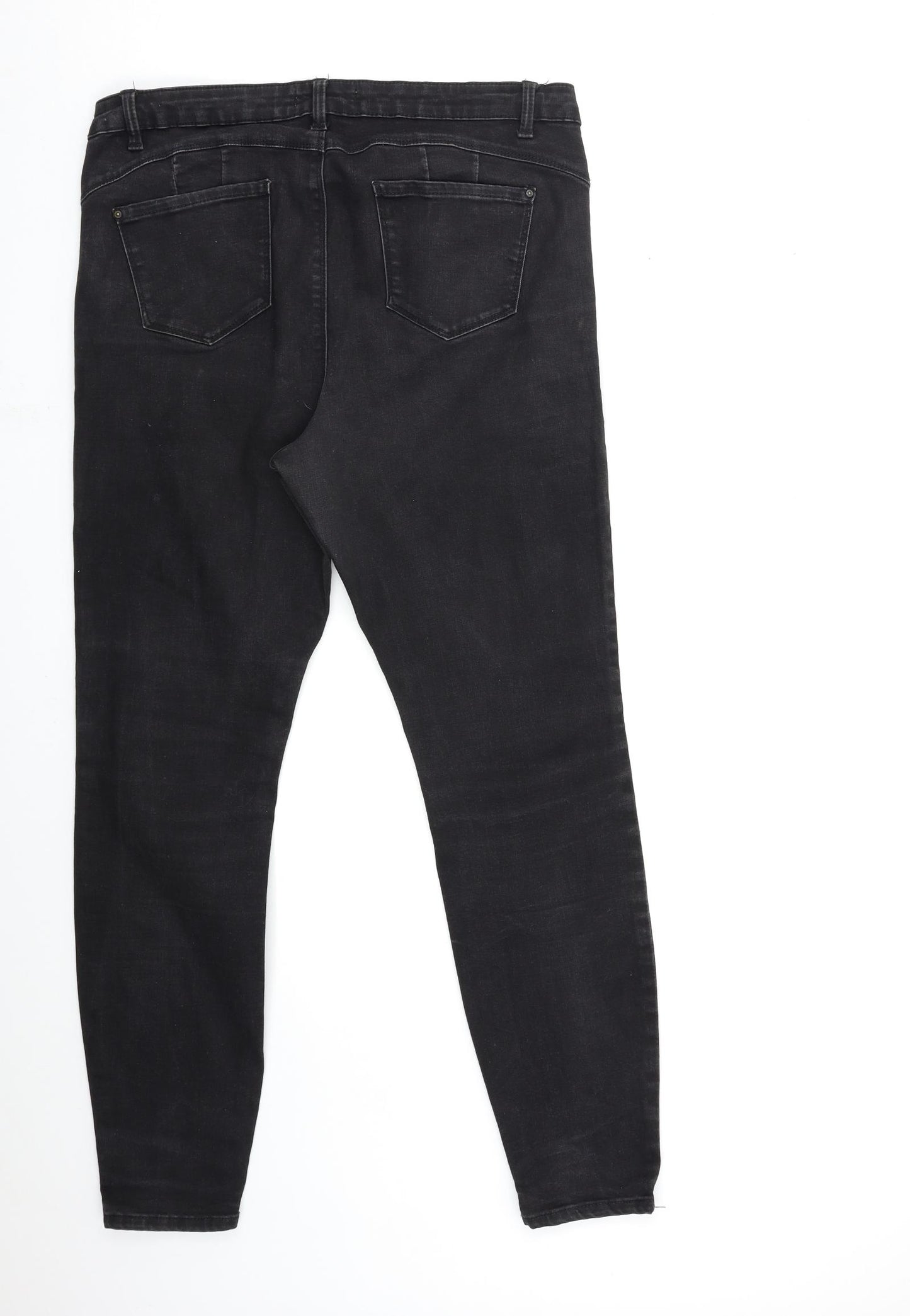 Denim & Co. Womens Black  Denim Skinny Jeans Size 18 L31 in