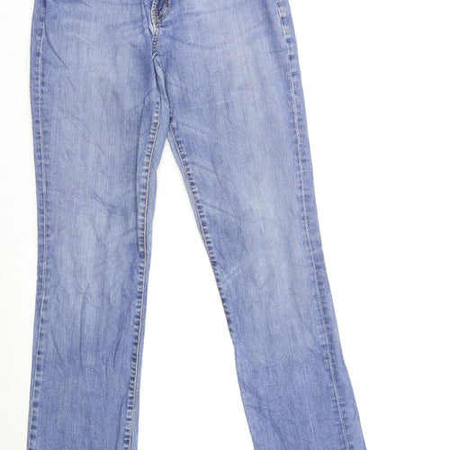 Levi's Womens Blue  Denim Straight Jeans Size 30 in L33 in