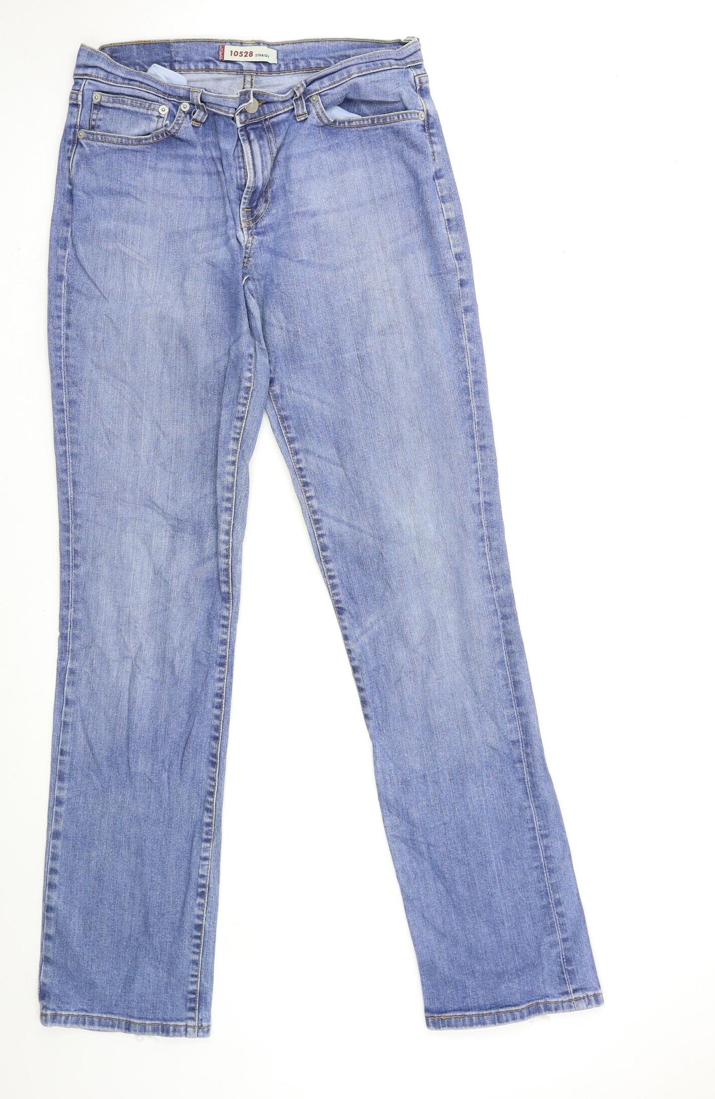 Levi's Womens Blue  Denim Straight Jeans Size 30 in L33 in