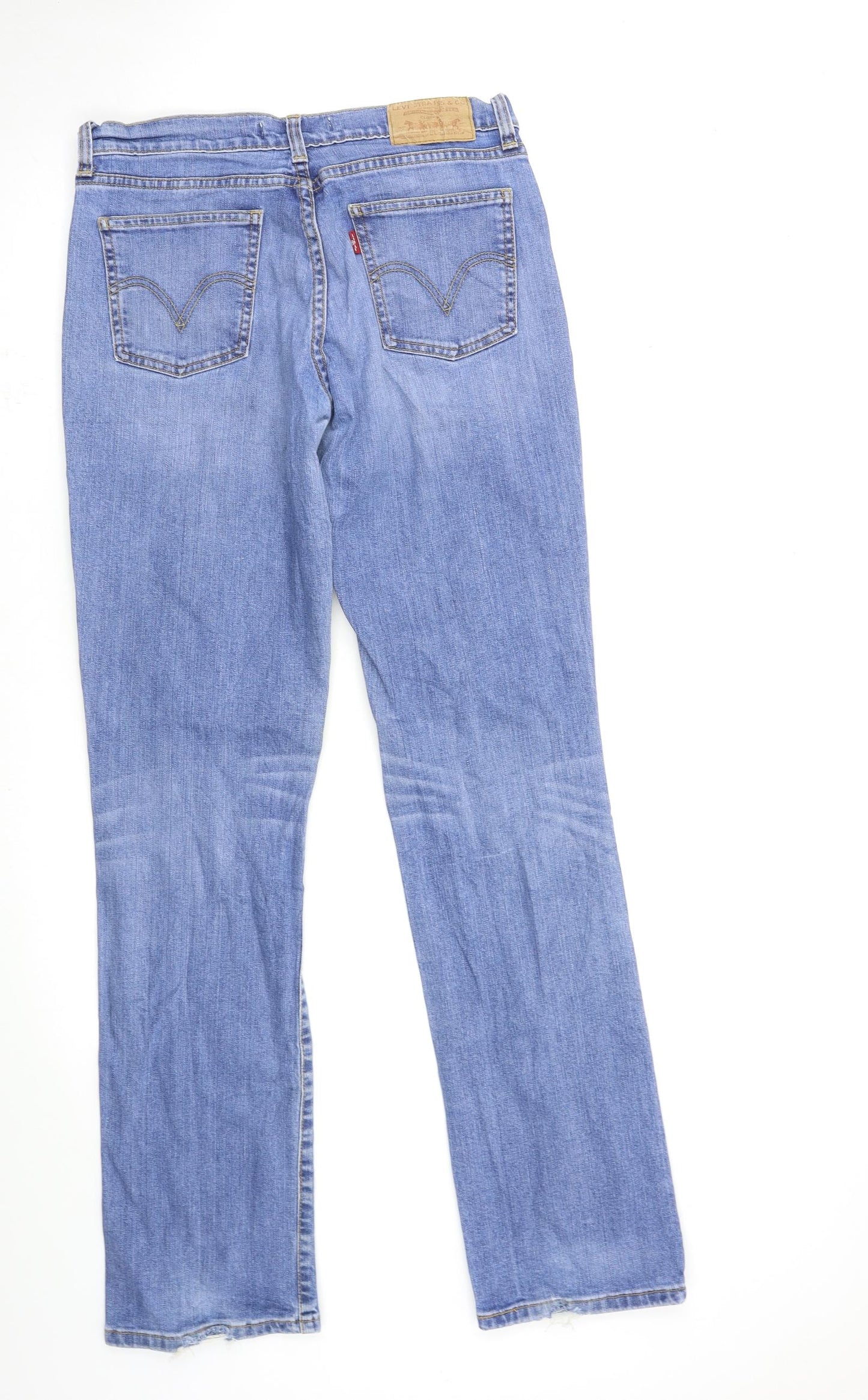 Levi's Womens Blue  Denim Straight Jeans Size 30 in L33 in