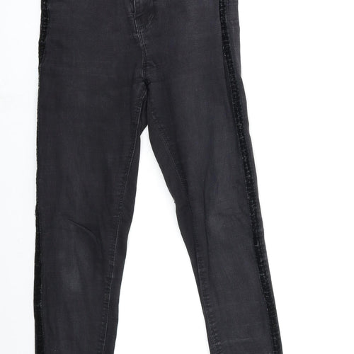 Preworn Womens Black  Denim Skinny Jeans Size 23 in L27 in
