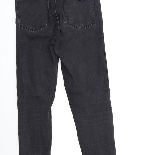 Preworn Womens Black  Denim Skinny Jeans Size 23 in L27 in
