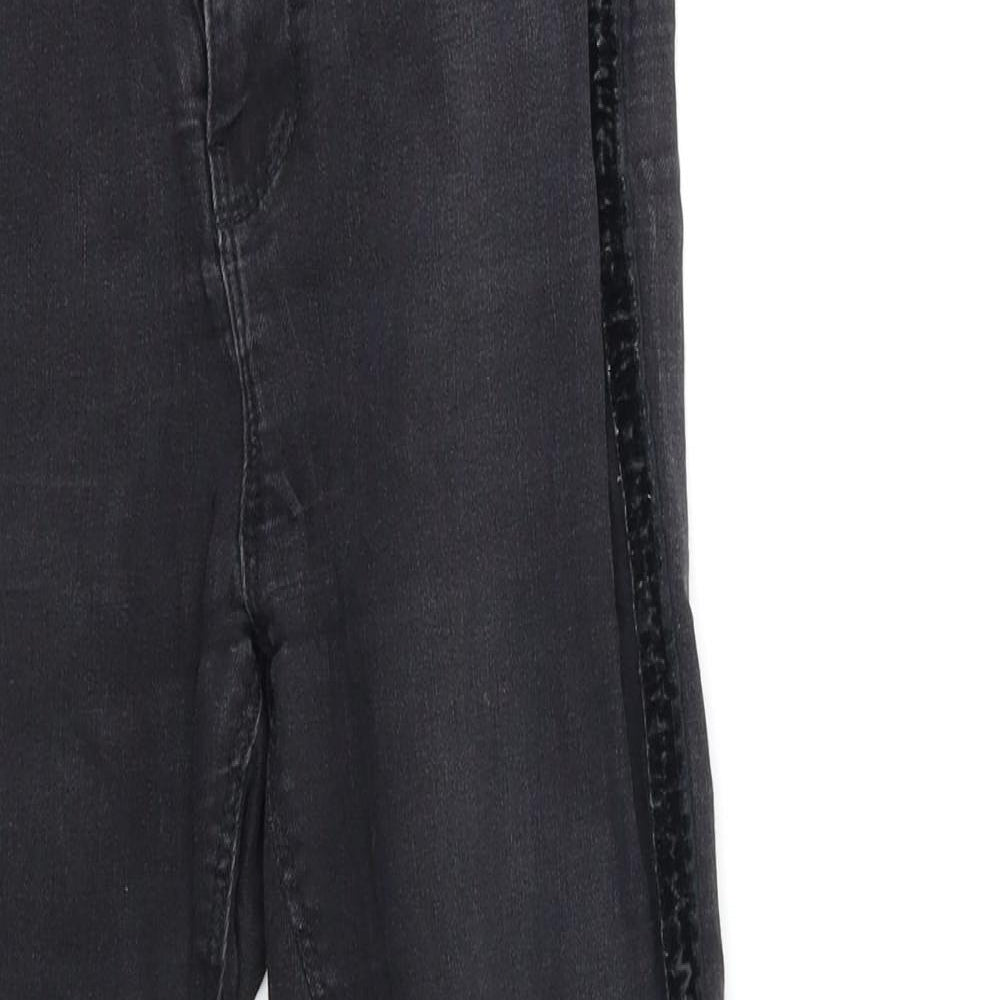 Preworn Womens Black  Denim Skinny Jeans Size 23 in L27 in