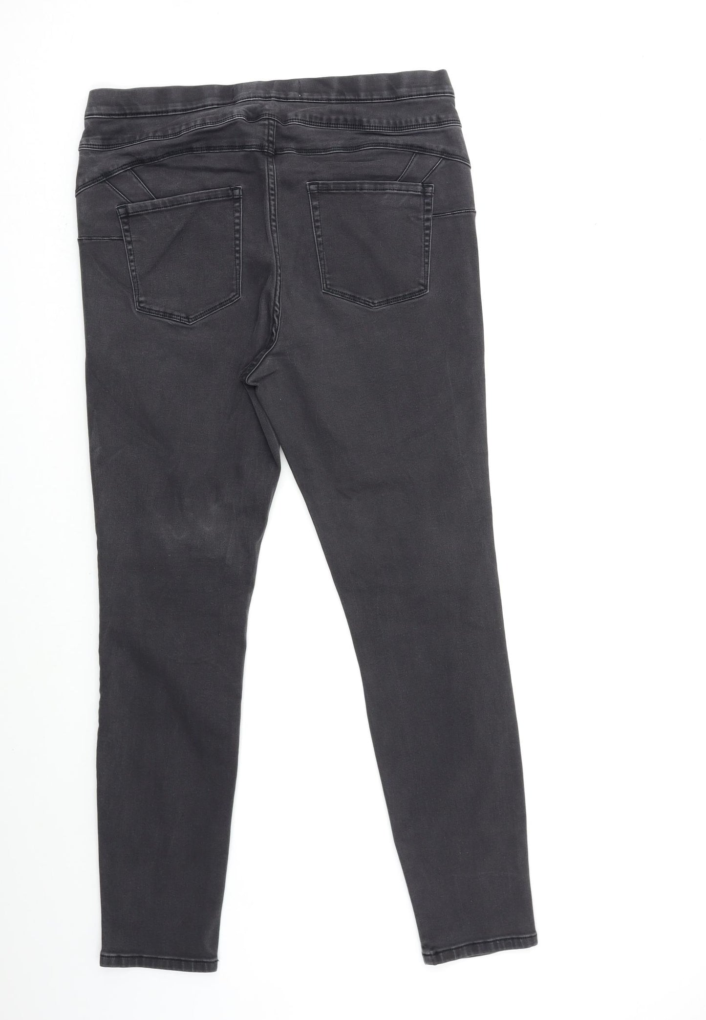 NEXT Womens Black  Denim Skinny Jeans Size 16 L29 in