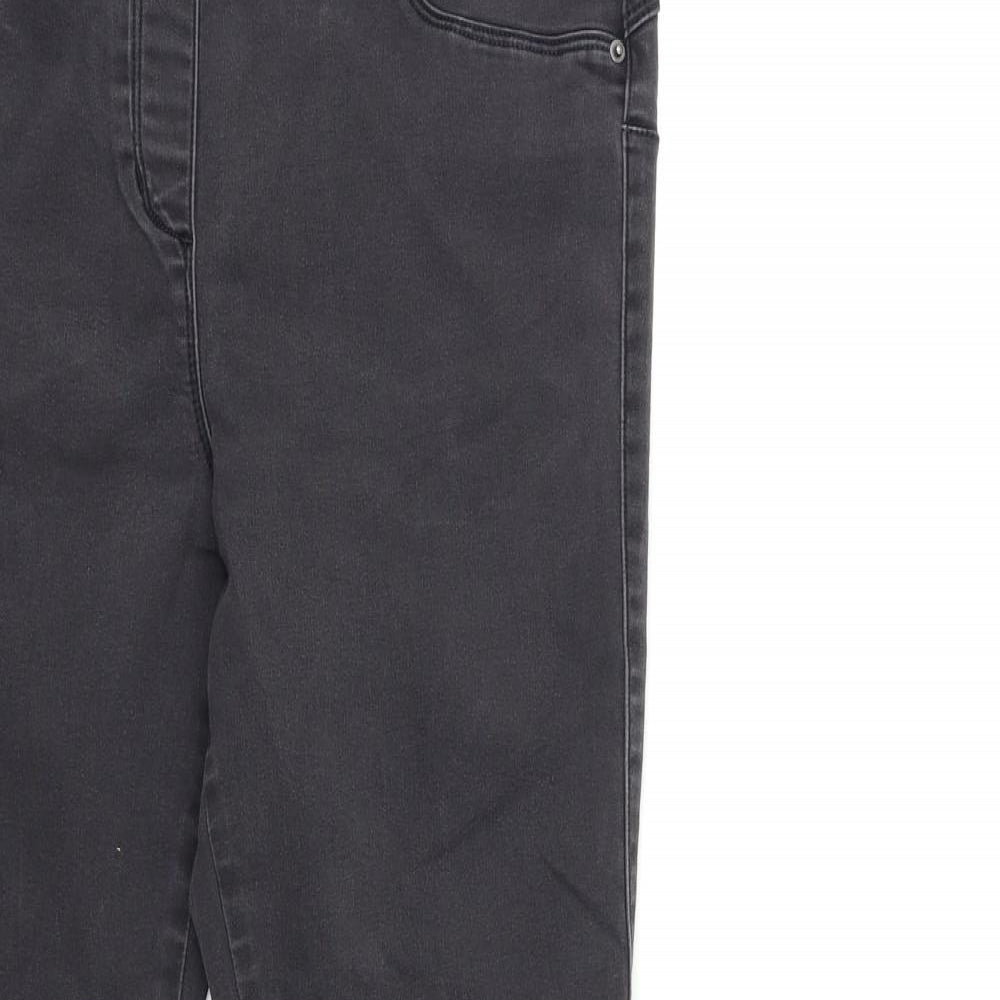 NEXT Womens Black  Denim Skinny Jeans Size 16 L29 in