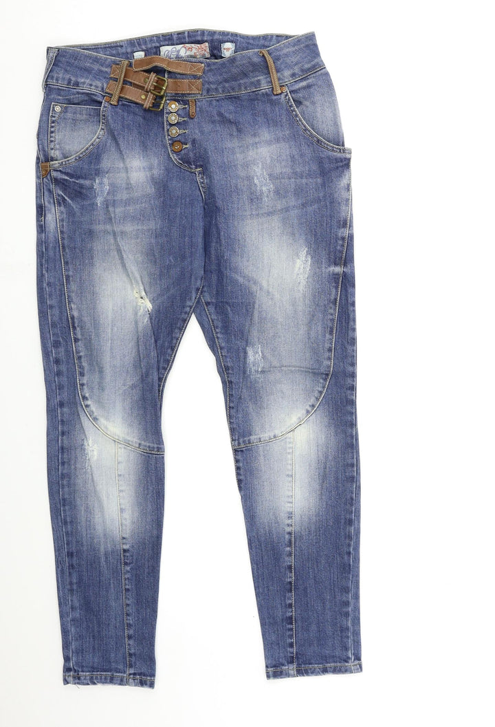 blue white Womens Blue  Denim Mom Jeans Size 12 L30 in