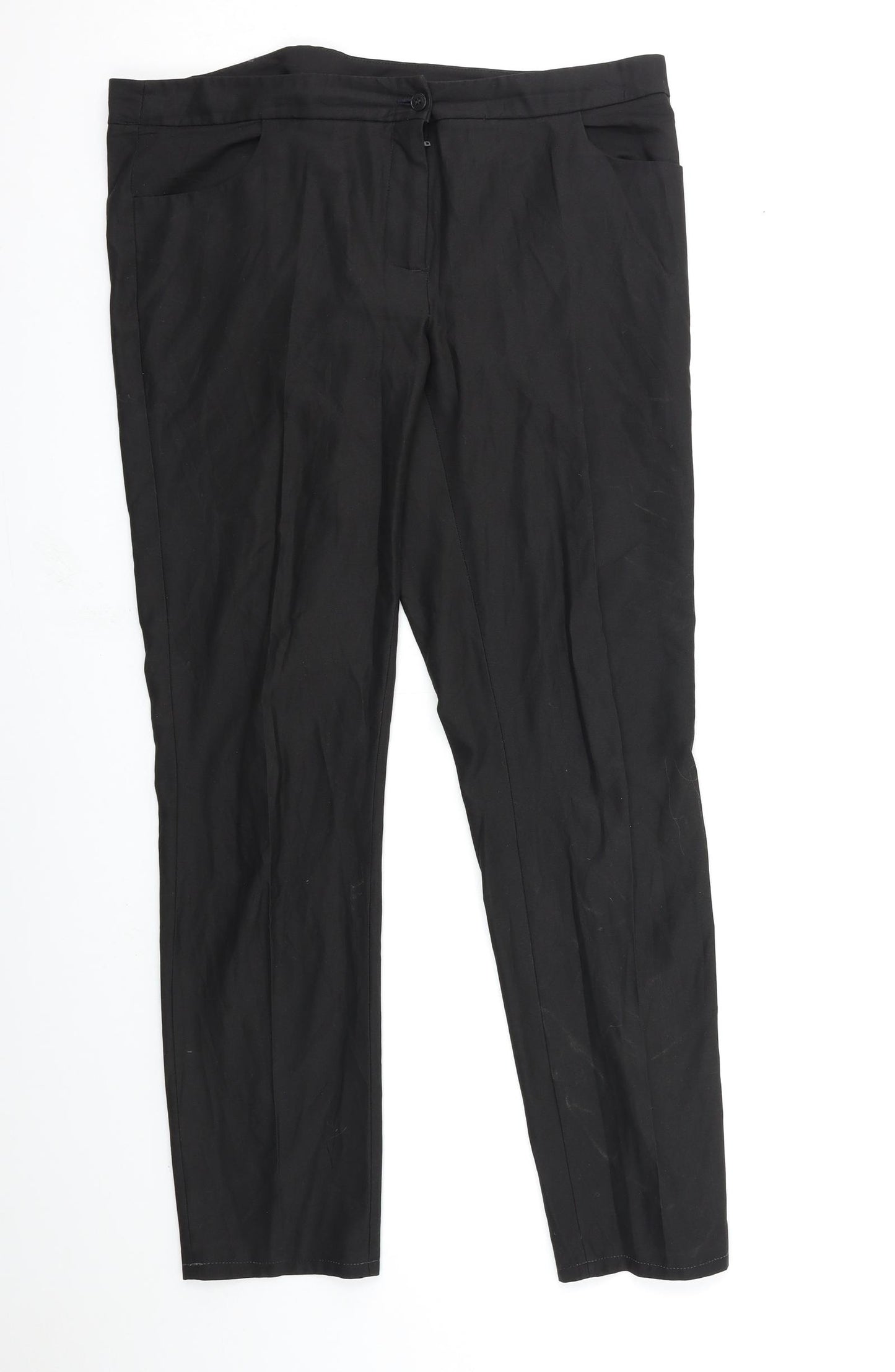Preworn Womens Black   Trousers  Size 38 in L29 in