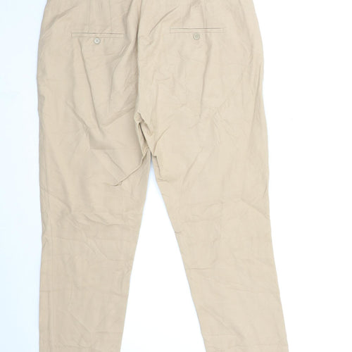 Zara Womens Beige   Trousers  Size 14 L28 in