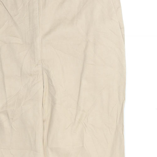 Zara Womens Beige   Trousers  Size 14 L28 in