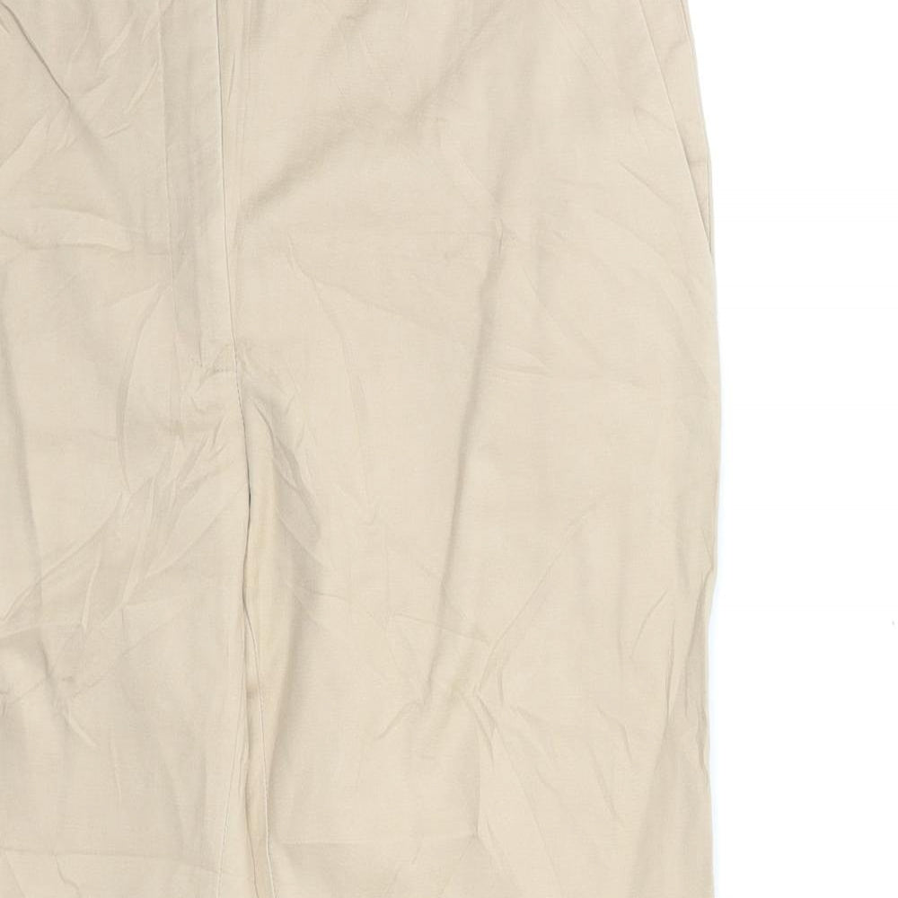 Zara Womens Beige   Trousers  Size 14 L28 in