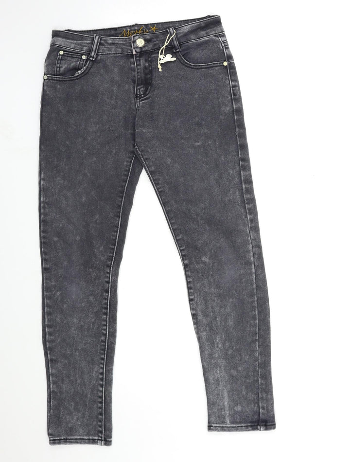 Preworn Womens Grey  Denim Skinny Jeans Size 28 in L28 in