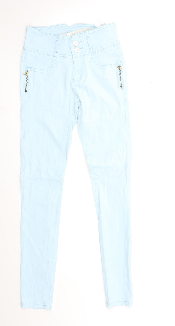 b&d Womens Blue  Denim Skinny Jeans Size S L27 in
