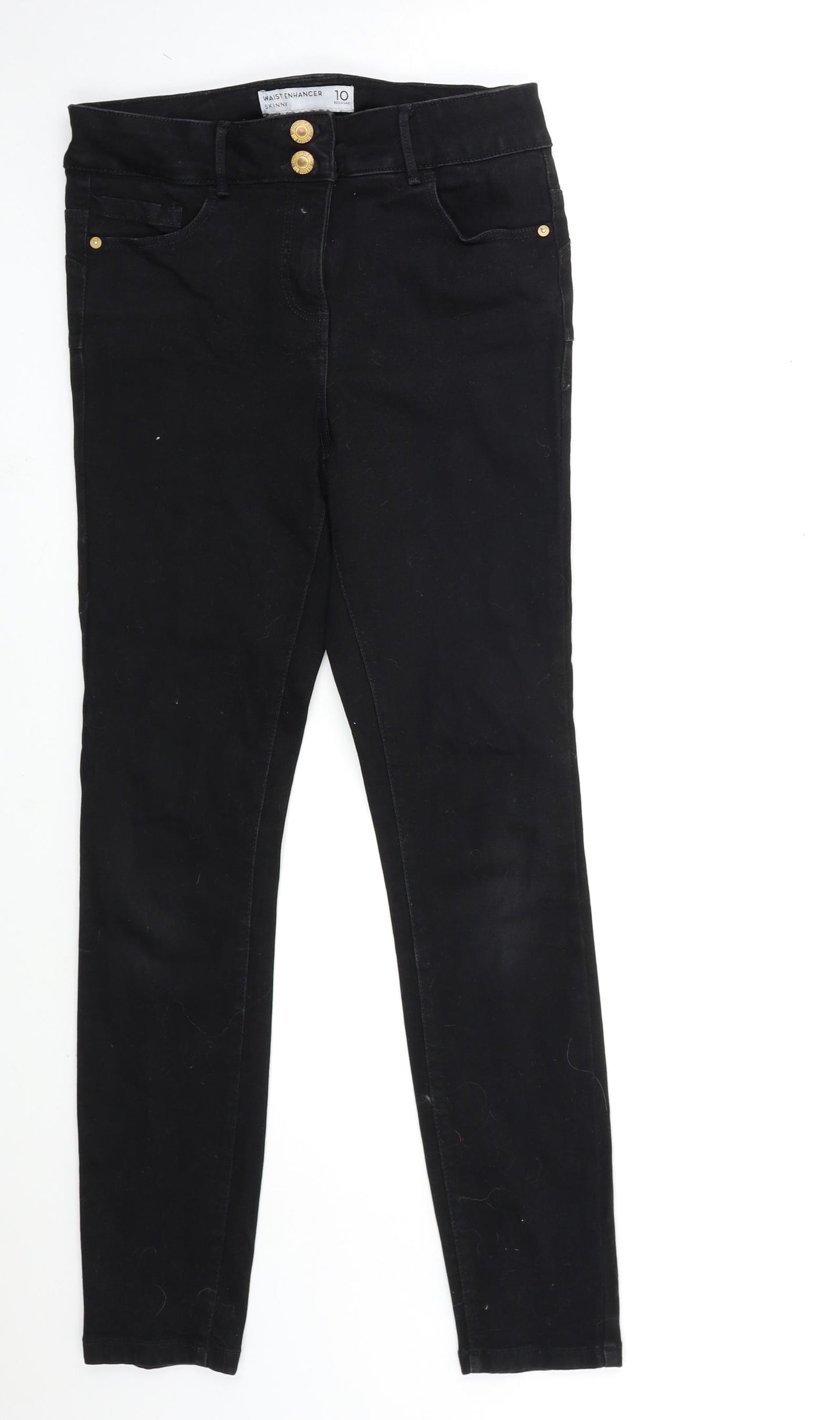 NEXT Womens Black  Denim Skinny Jeans Size 10 L29 in