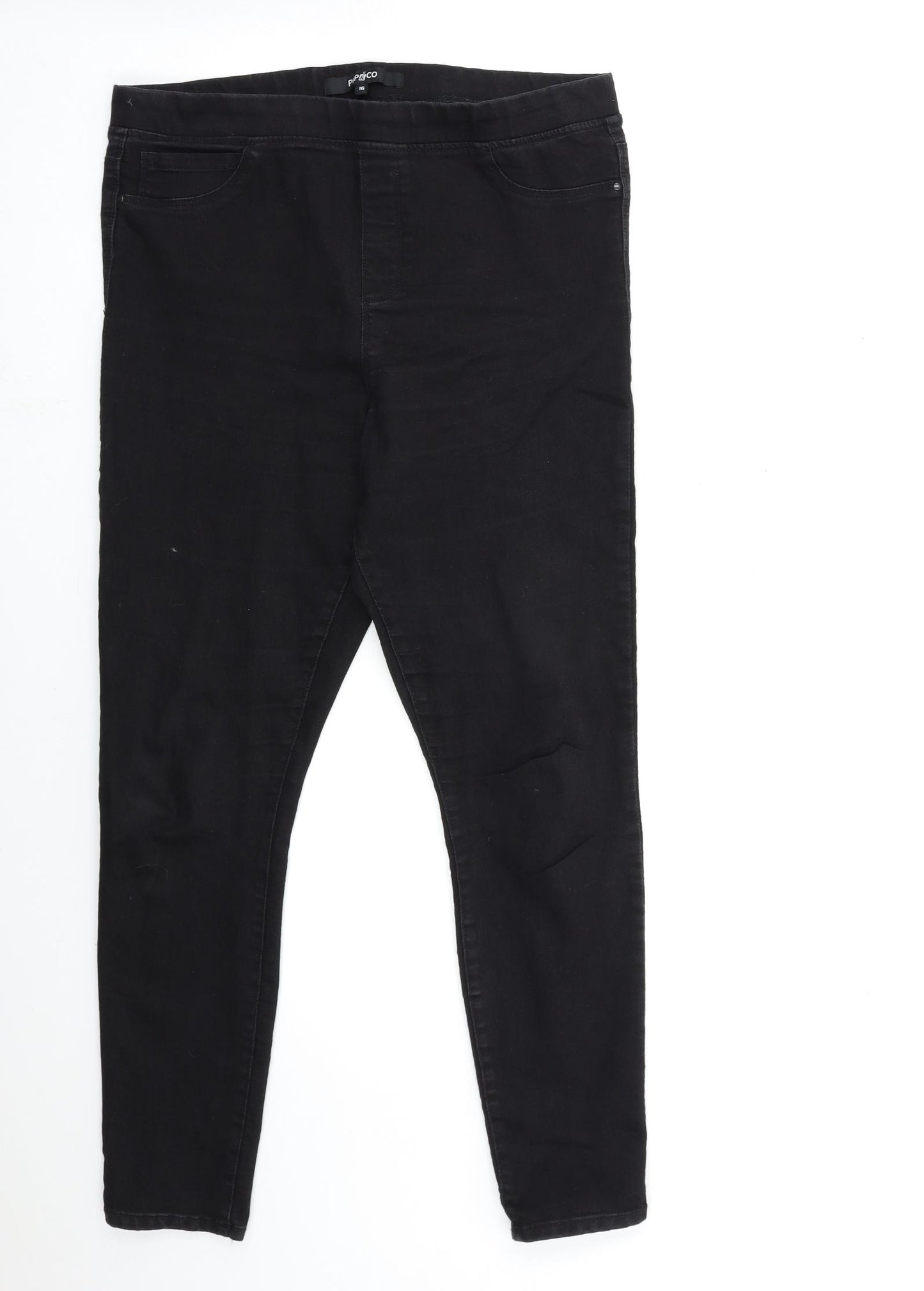 Pep&CO Womens Black  Denim Jegging Jeans Size 16 L29 in