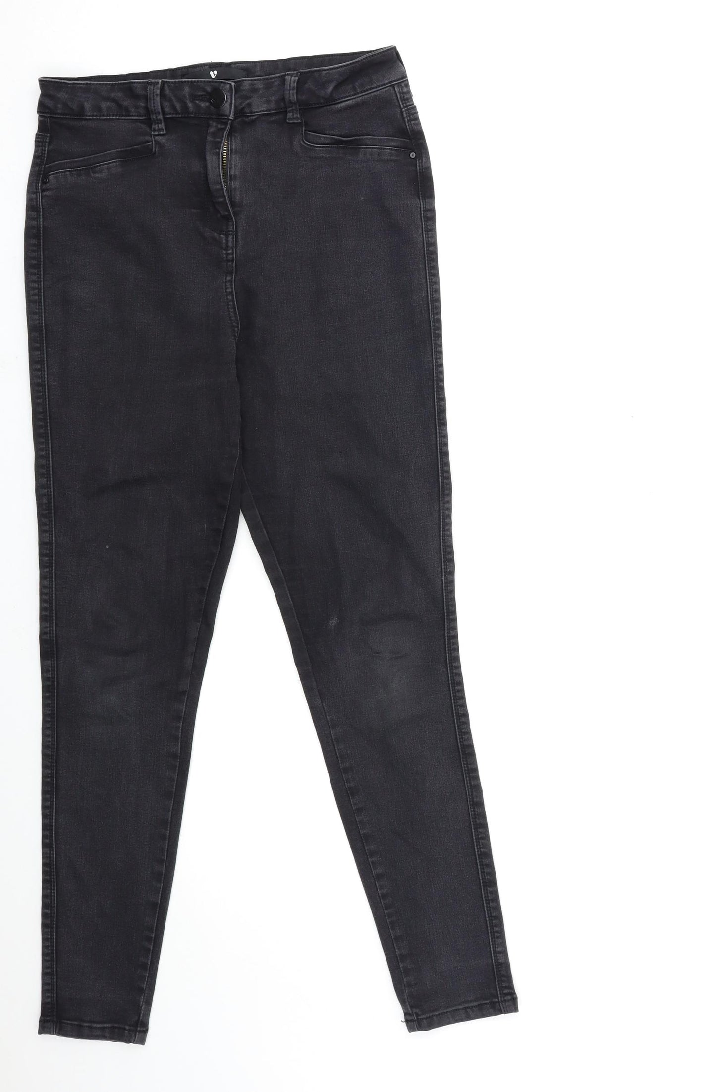 Very Womens Black  Denim Skinny Jeans Size 12 L28 in