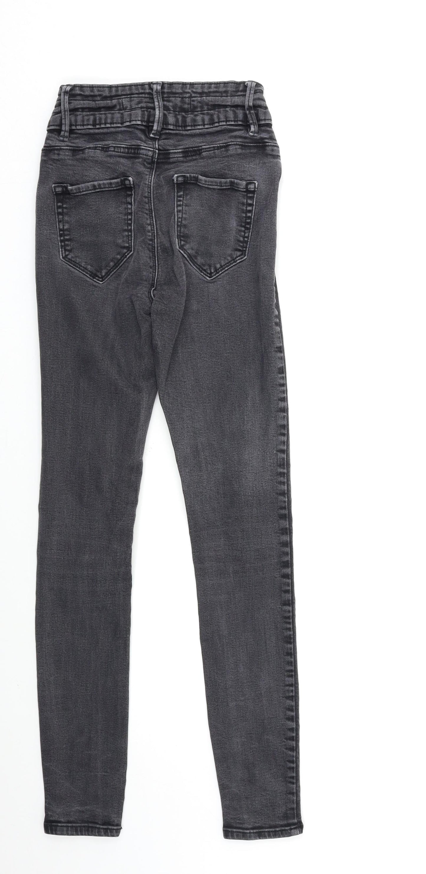 Denim & Co. Womens Grey  Denim Skinny Jeans Size 6 L28 in