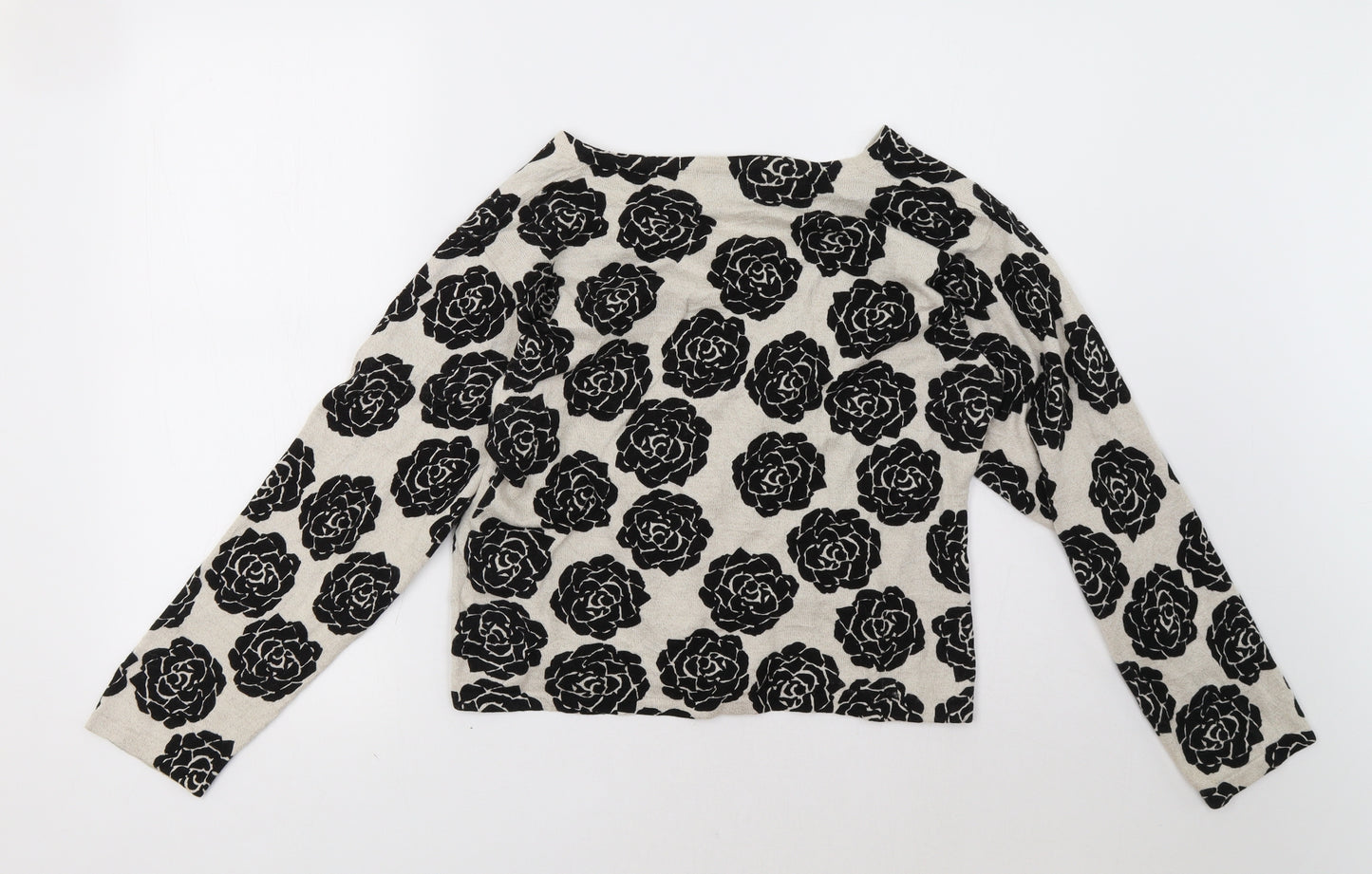Masai Womens Beige Floral  Cardigan Jumper Size L