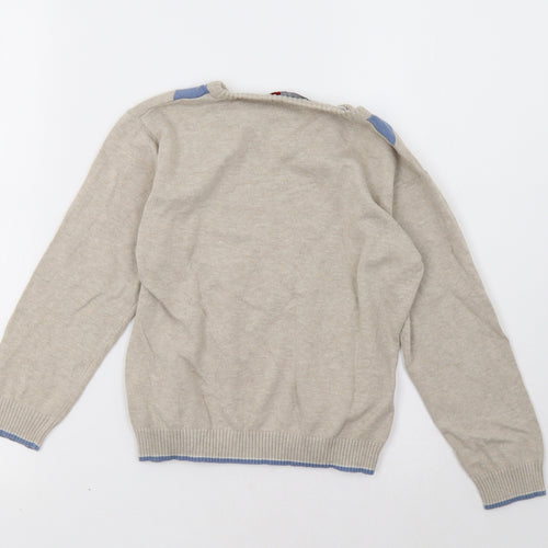 Rebel Boys Beige Geometric  Pullover Sweatshirt Size 5-6 Years