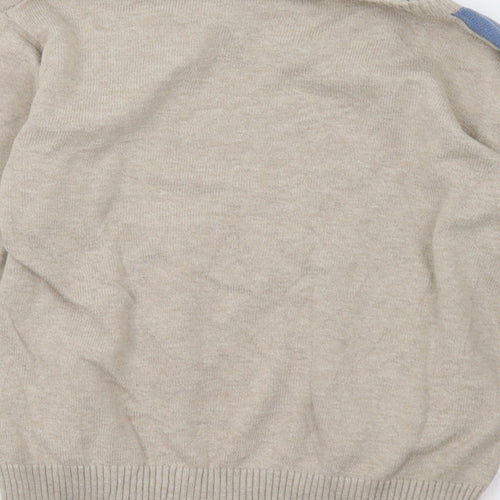 Rebel Boys Beige Geometric  Pullover Sweatshirt Size 5-6 Years