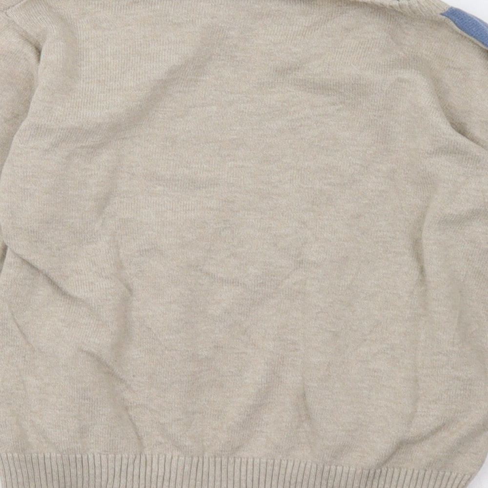 Rebel Boys Beige Geometric  Pullover Sweatshirt Size 5-6 Years