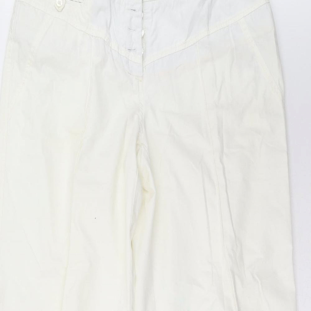 Joules Womens White   Trousers  Size 8 L32 in
