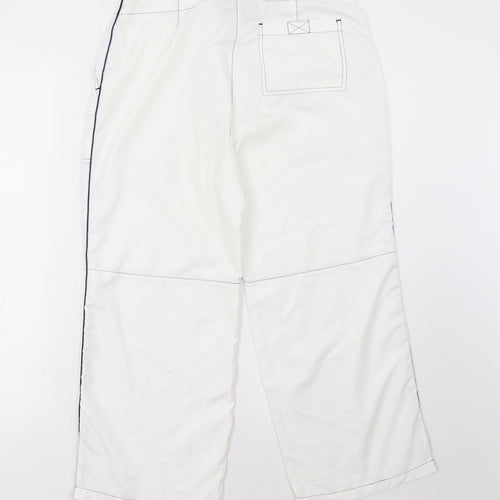 l.f.l Womens White   Cropped Trousers Size 12 L24 in