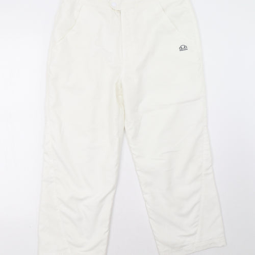 ellesse Womens White   Cropped Trousers Size 12 L25 in