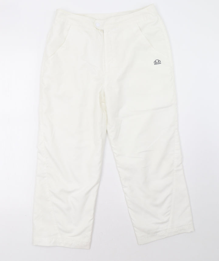 ellesse Womens White   Cropped Trousers Size 12 L25 in