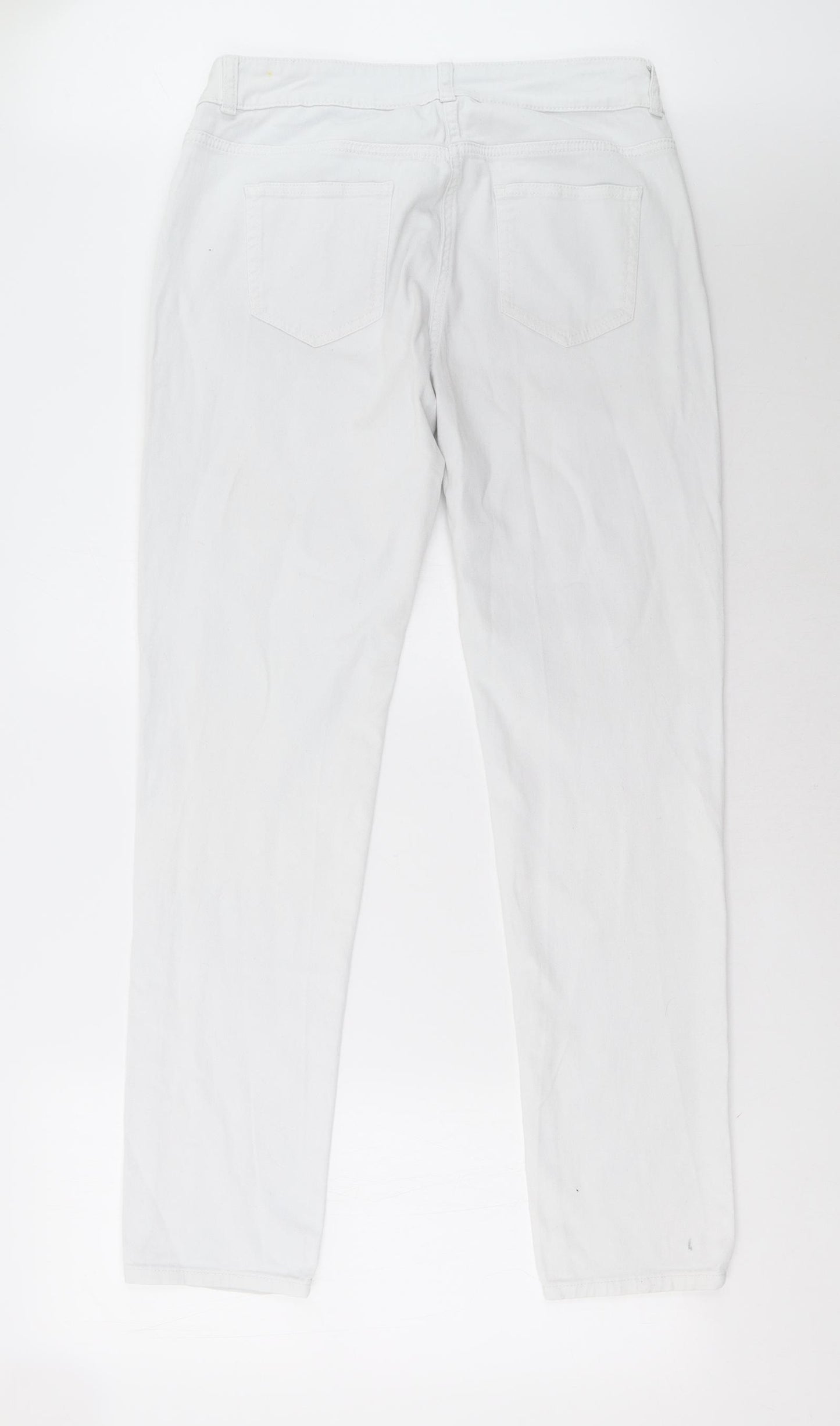 Wallis Womens White   Straight Jeans Size 14 L32 in