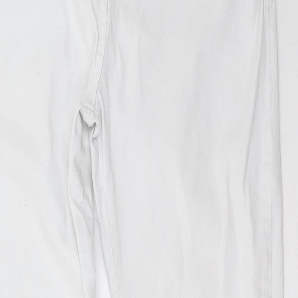 Wallis Womens White   Straight Jeans Size 14 L32 in