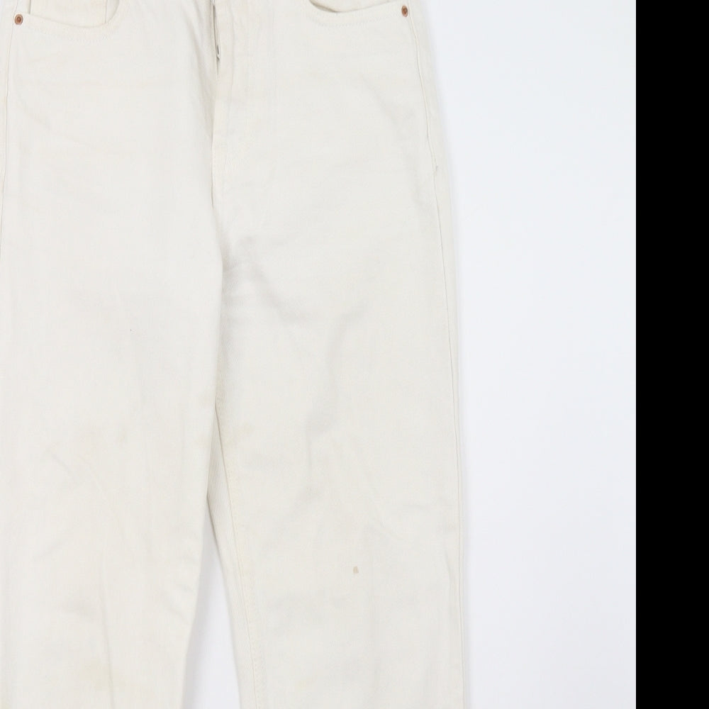 Primark Womens White   Straight Jeans Size 8 L29 in