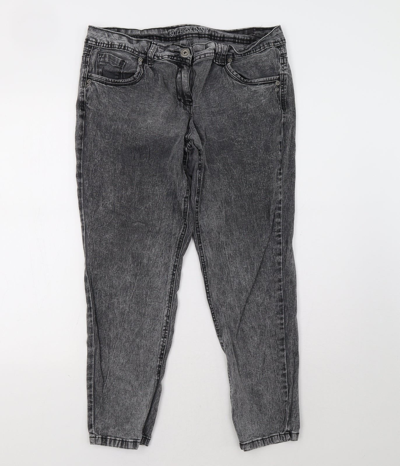Cherokee Womens Grey   Straight Jeans Size 18 L29 in
