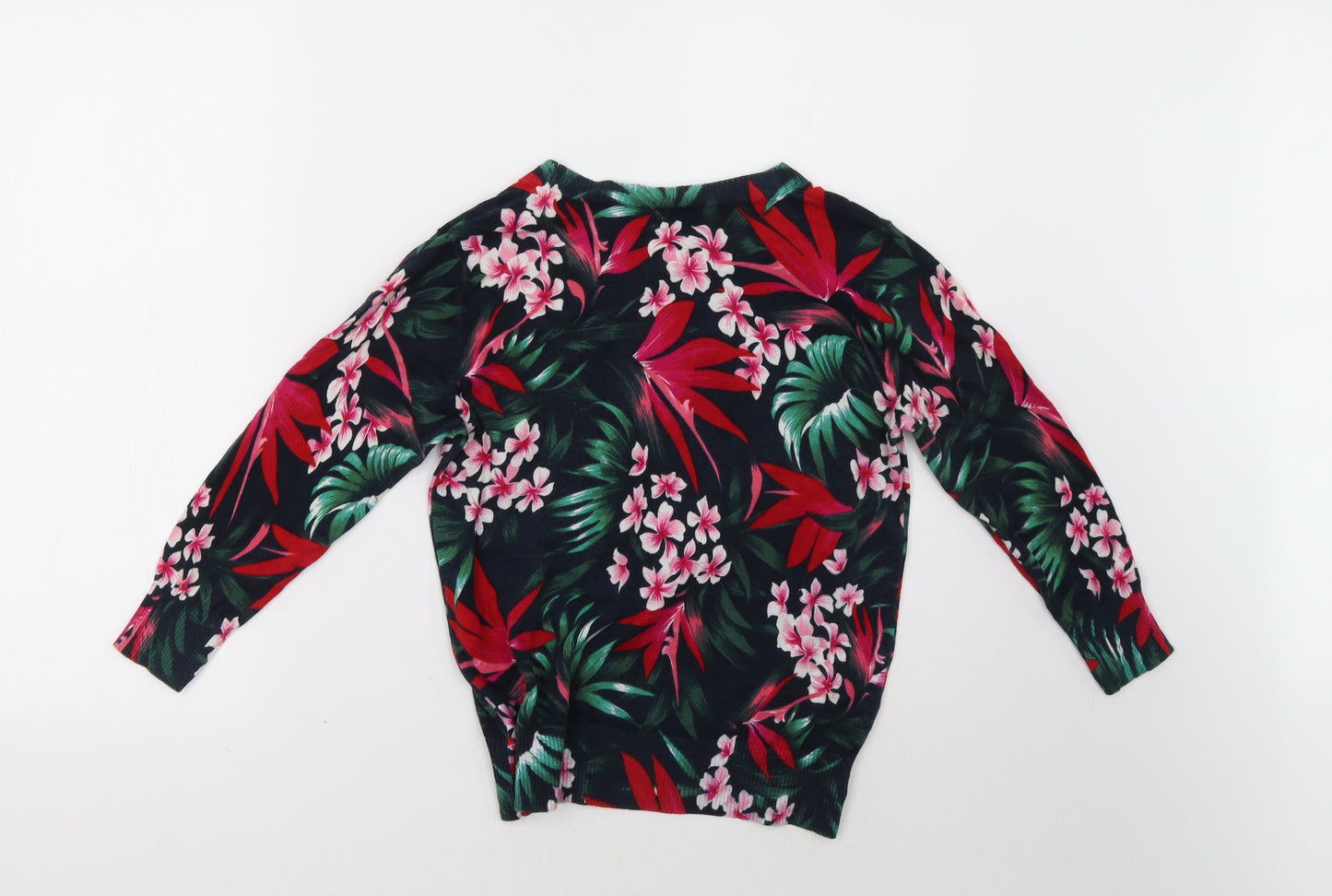 Oasis Womens Pink Floral  Cardigan Jumper Size M