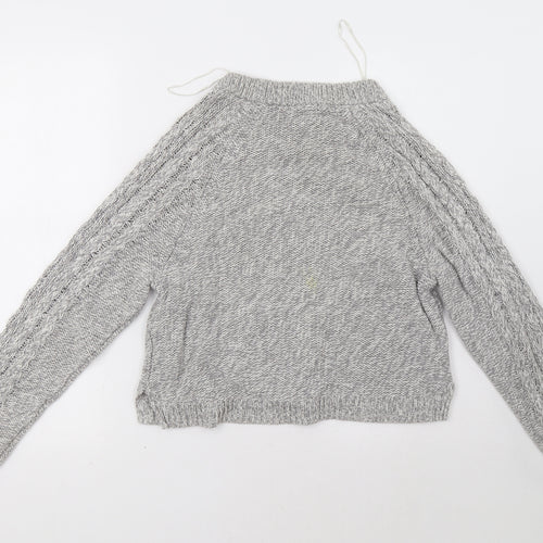 H&M Womens Grey   Pullover Sweatshirt Size M