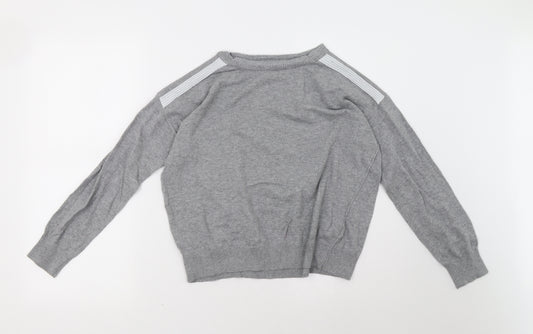 Front view of Next women’s grey pullover sweatshirt, size UK 10
