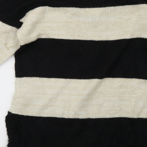 Primark Womens Beige Striped  Pullover Sweatshirt Size 6