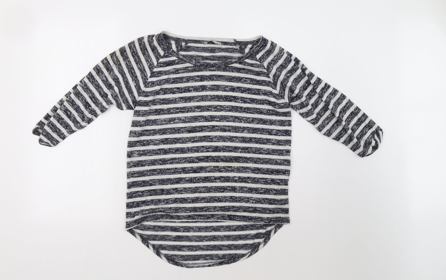 Sainsburys Womens Black Striped  Pullover Sweatshirt Size 8