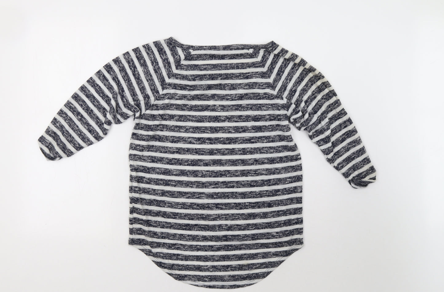 Sainsburys Womens Black Striped  Pullover Sweatshirt Size 8