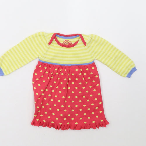 Marks and Spencer Girls Yellow Polka Dot  A-Line  Size 36 Months