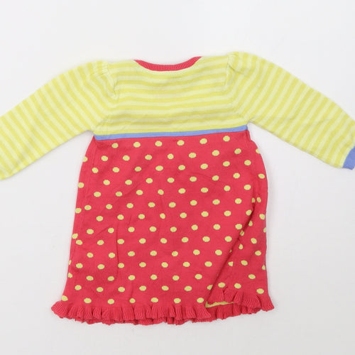 Marks and Spencer Girls Yellow Polka Dot  A-Line  Size 36 Months