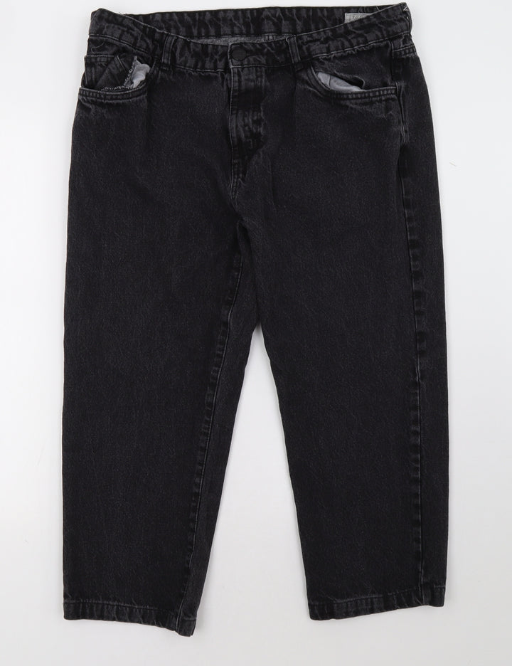 365 Womens Black Cropped Jeans Size 38 L26 in