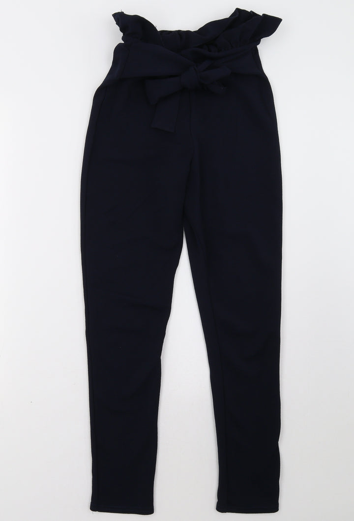 PRETTYLITTLETHING Womens Blue Trousers Size 8 L29 in