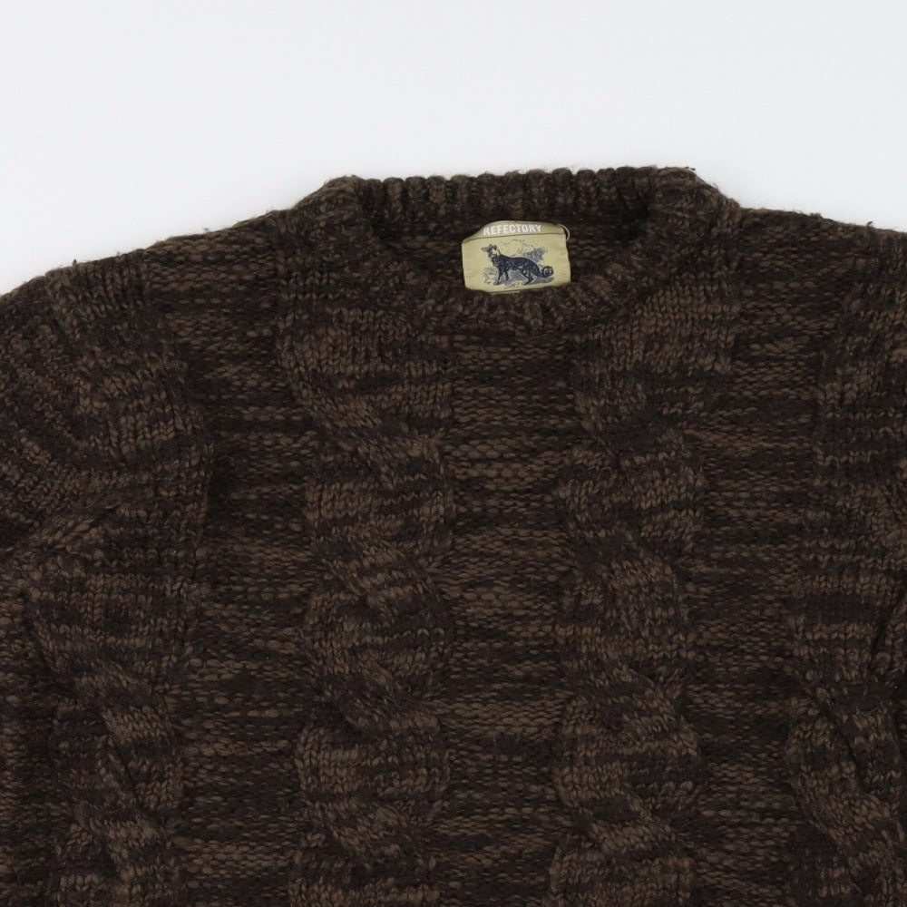 refectory Mens Brown   Pullover Sweatshirt Size M