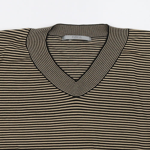 Marks and Spencer Womens Brown Striped  Pullover Sweatshirt Size 14