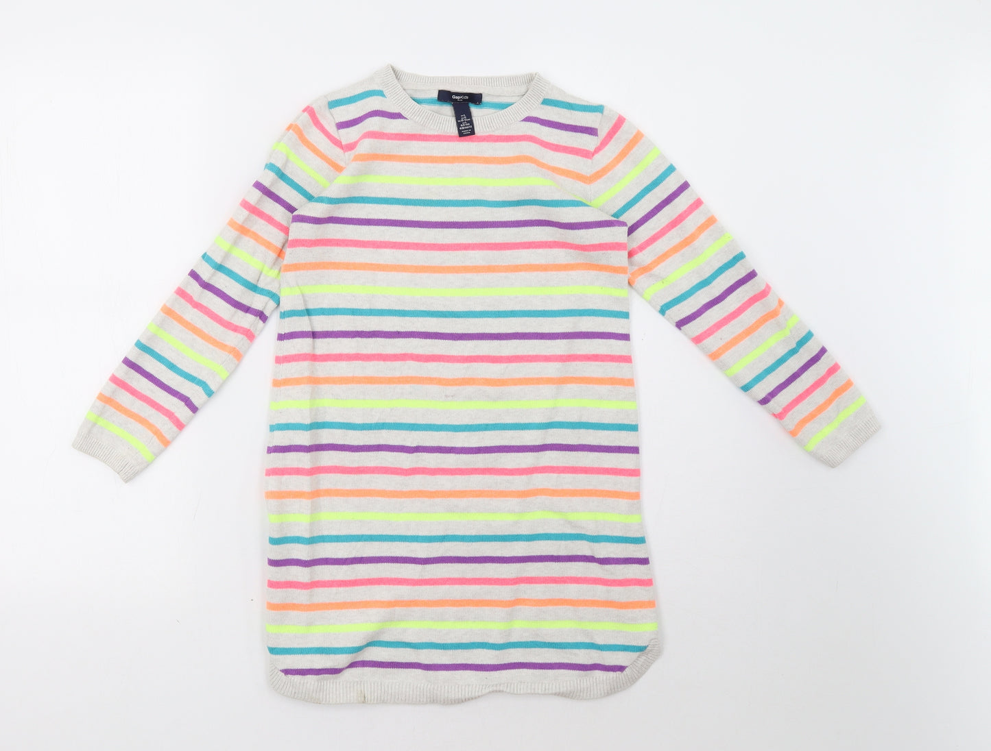 Gap Girls Multicoloured Striped  Jumper Dress  Size 10-11 Years