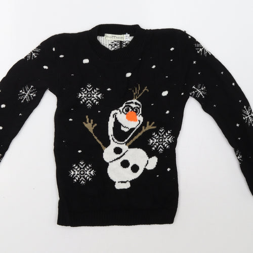 fresh trend Girls Black Polka Dot  Pullover Sweatshirt Size 7-8 Years  - olaf