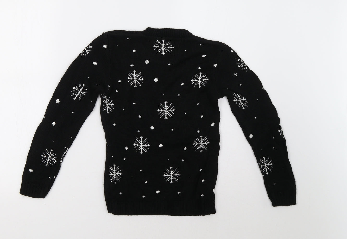 fresh trend Girls Black Polka Dot  Pullover Sweatshirt Size 7-8 Years  - olaf