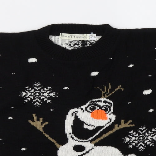 fresh trend Girls Black Polka Dot  Pullover Sweatshirt Size 7-8 Years  - olaf